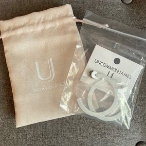 Uncommon James Island Hoop Earrings White NEW